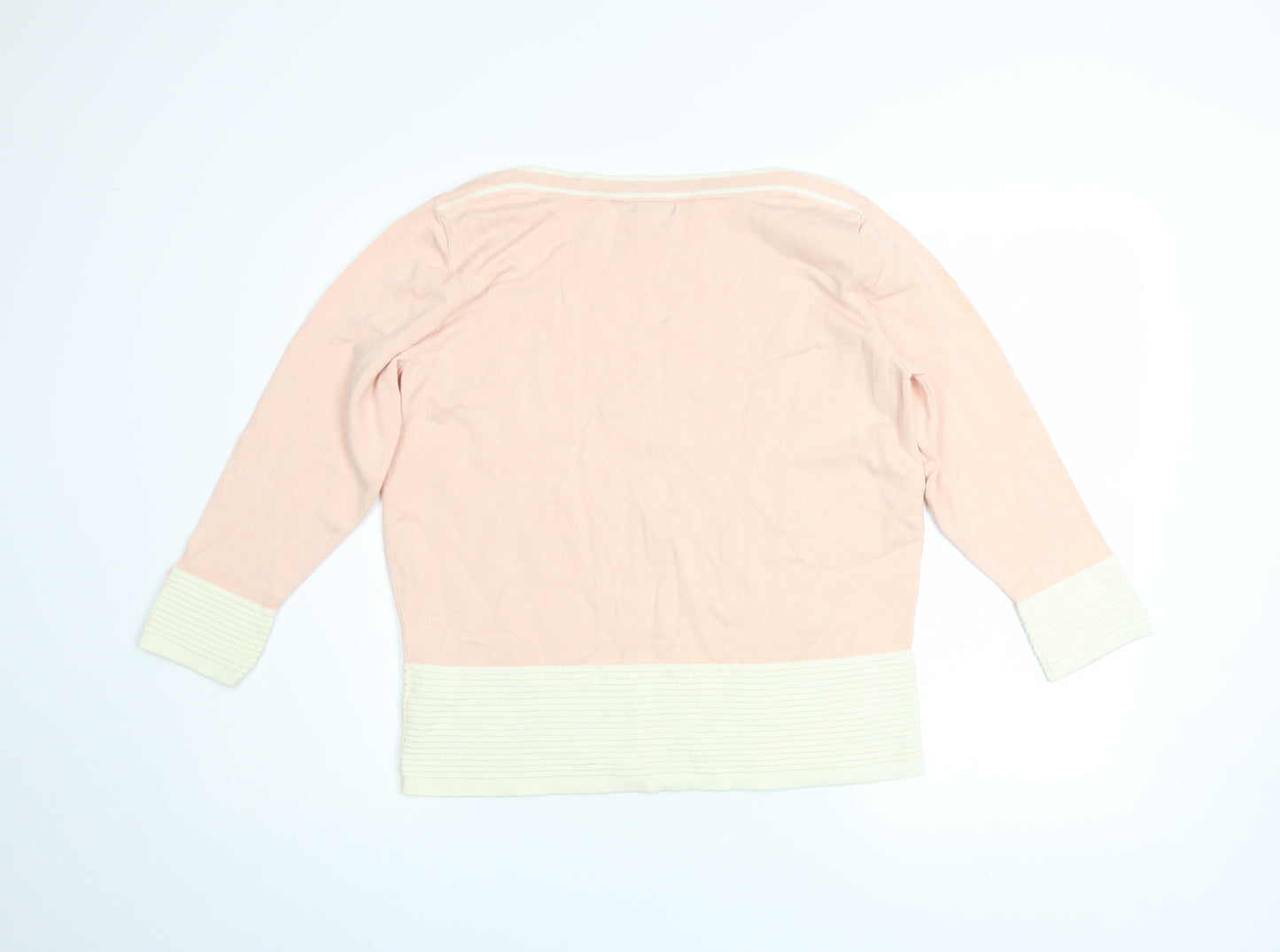 Roman Women’s Pink Boat Neck Long Sleeve Knit Jumper Size 18