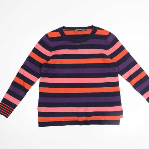 Oasis Women’s Multicoloured Striped Cotton Blend Jumper Size M