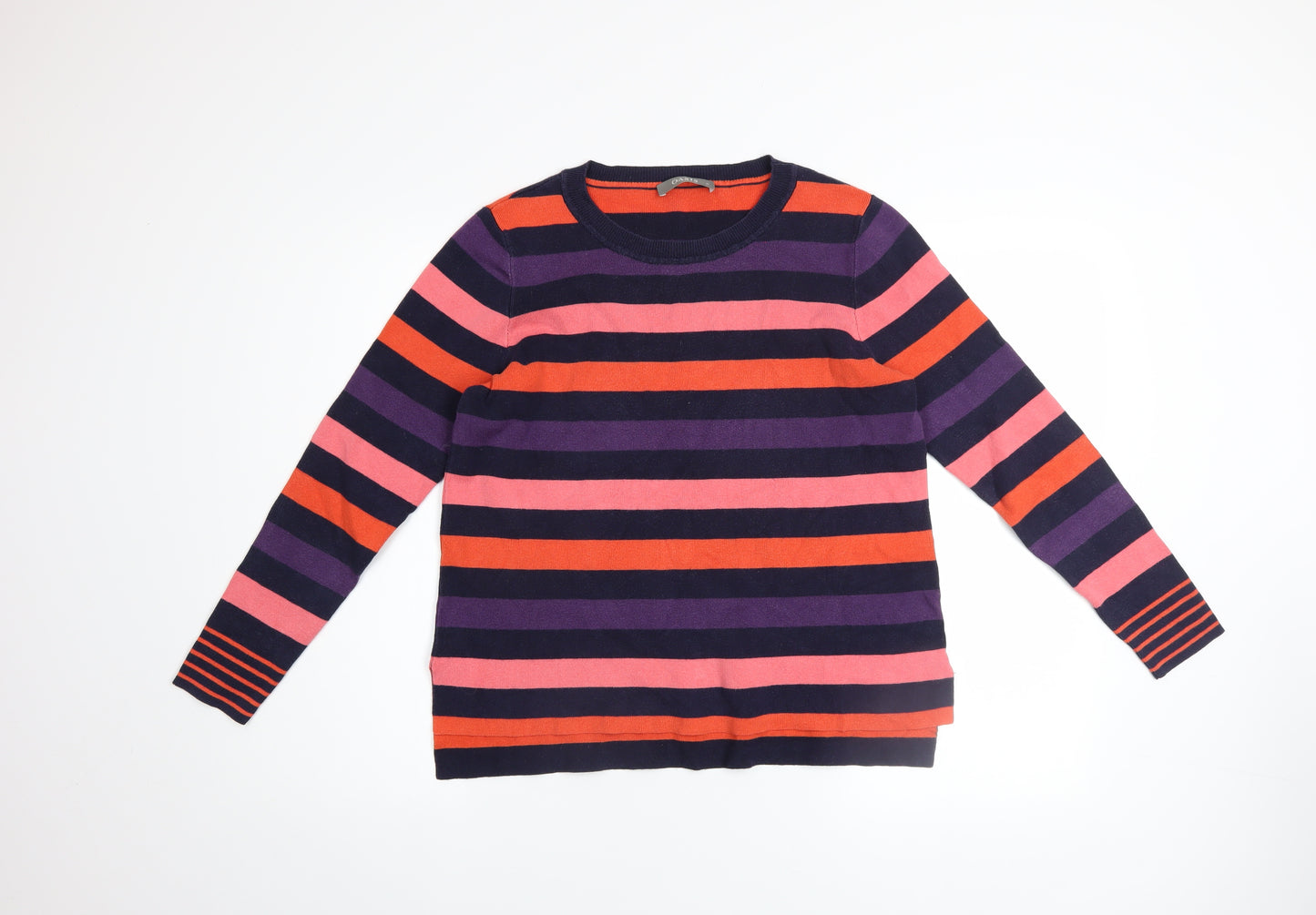 Oasis Women’s Multicoloured Striped Cotton Blend Jumper Size M