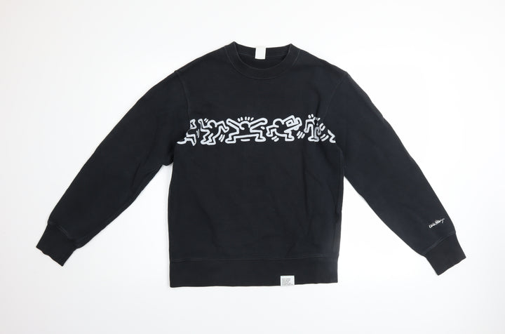 Uniqlo Men’s Black Keith Haring Graphic Pullover Sweatshirt Size S