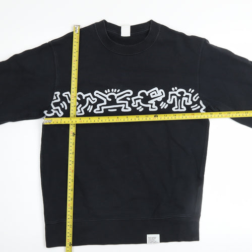 Uniqlo Men’s Black Keith Haring Graphic Pullover Sweatshirt Size S