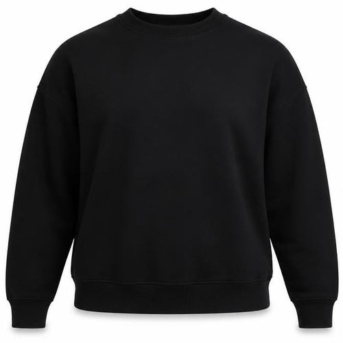 Pull&Bear Womens Black Cotton Crew Neck Pullover Sweatshirt M