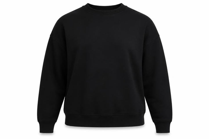 Pull&Bear Womens Black Cotton Crew Neck Pullover Sweatshirt M