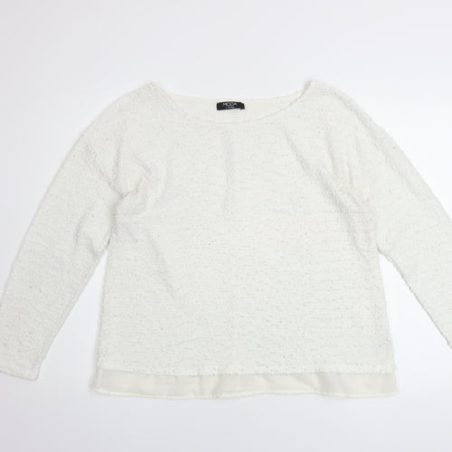 George Women’s Ivory Boat Neck Knit Pullover Jumper Size 16