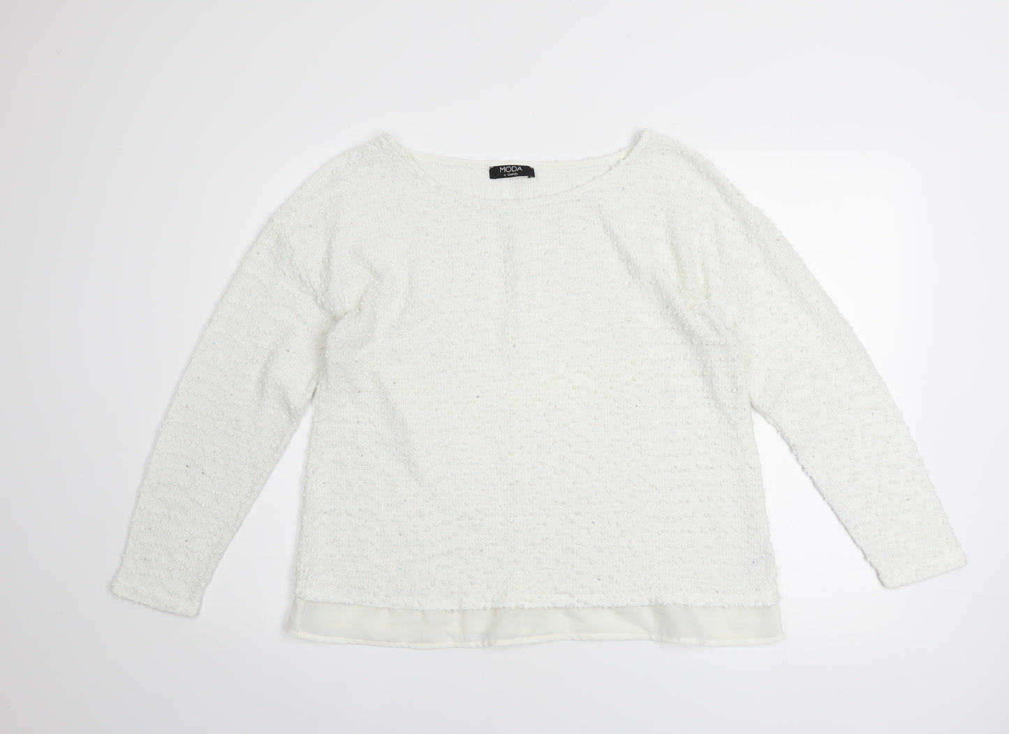 George Women’s Ivory Boat Neck Knit Pullover Jumper Size 16