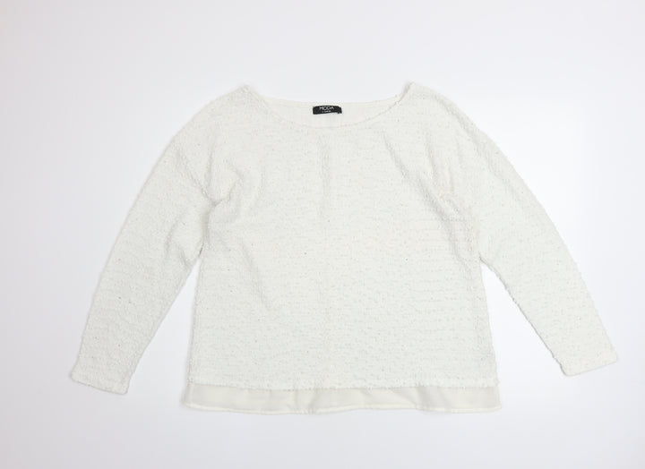 George Women’s Ivory Boat Neck Knit Pullover Jumper Size 16