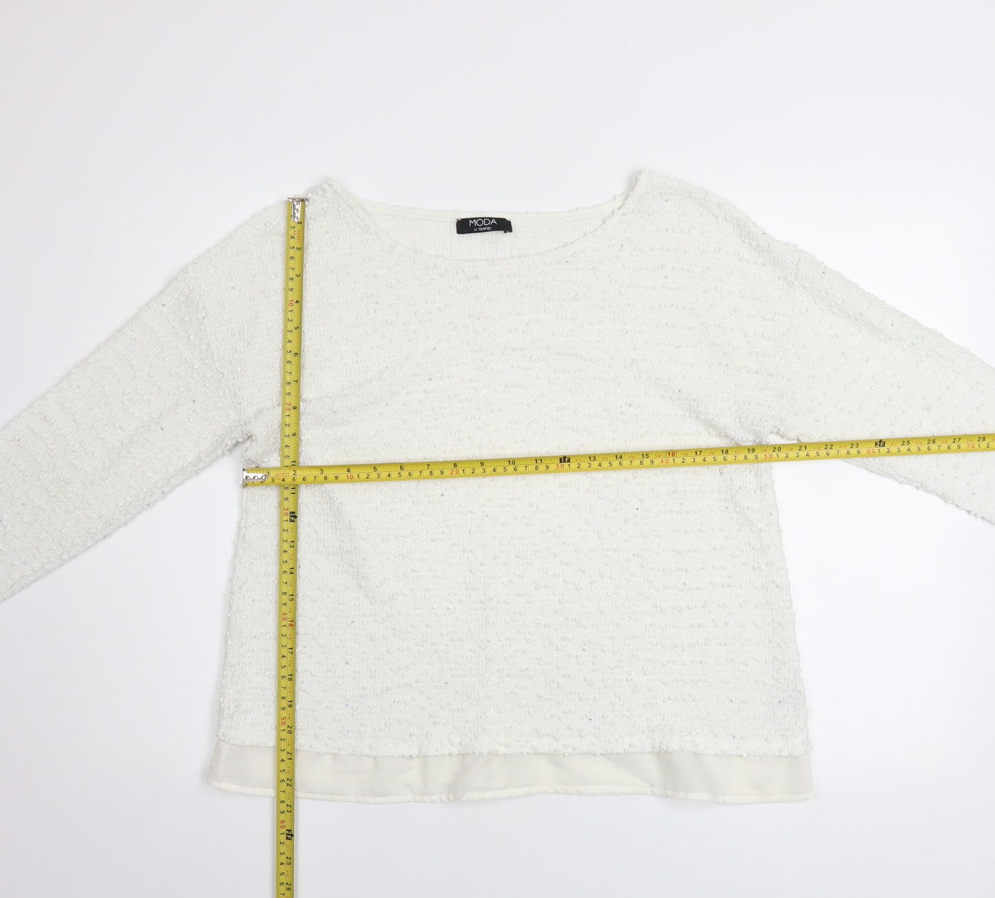 George Women’s Ivory Boat Neck Knit Pullover Jumper Size 16