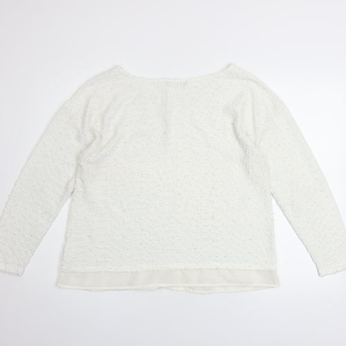 George Women’s Ivory Boat Neck Knit Pullover Jumper Size 16
