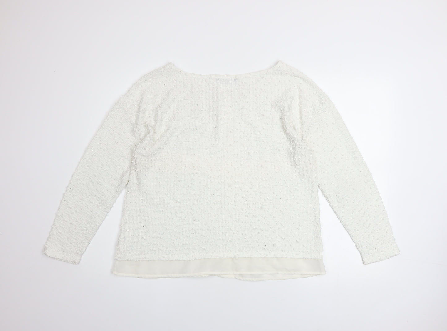 George Women’s Ivory Boat Neck Knit Pullover Jumper Size 16