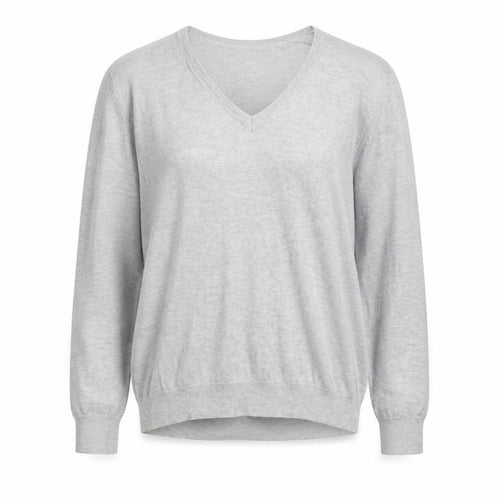 Marks and Spencer Women’s Grey V-Neck Long Sleeve Jumper Size 14