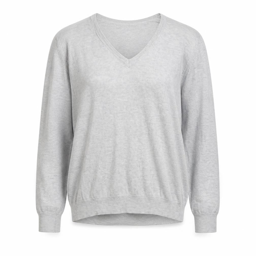 Marks and Spencer Women’s Grey V-Neck Long Sleeve Jumper Size 14