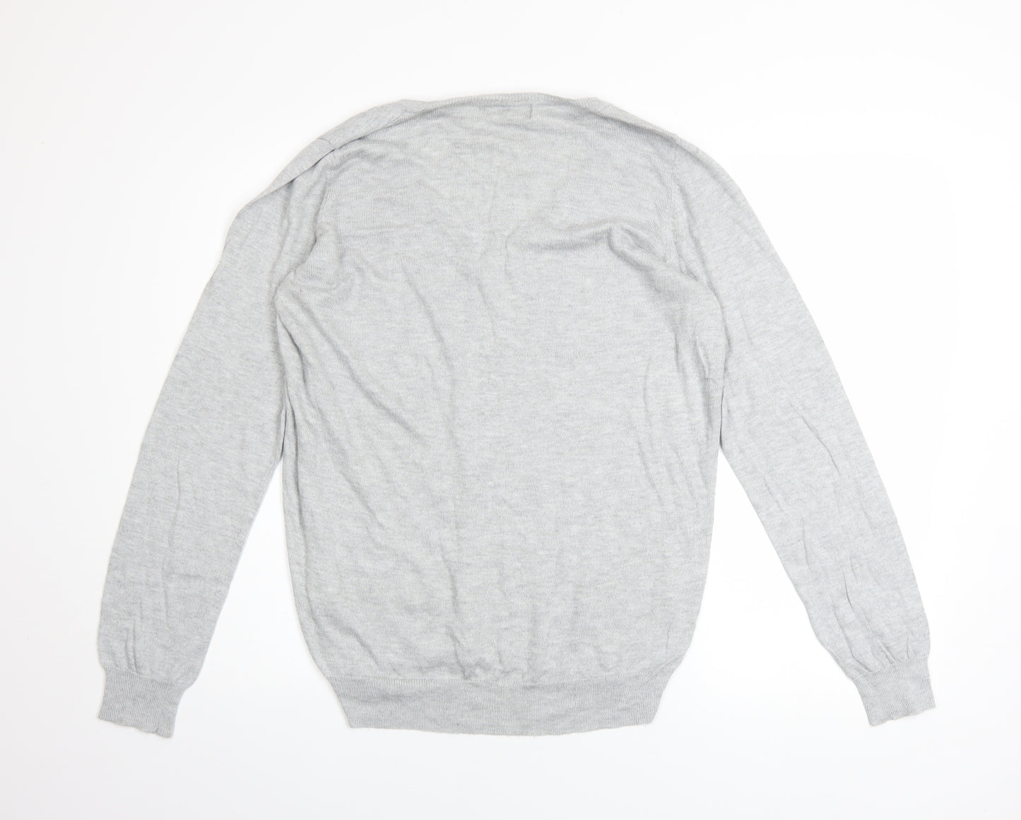 Marks and Spencer Women’s Grey V-Neck Long Sleeve Jumper Size 14