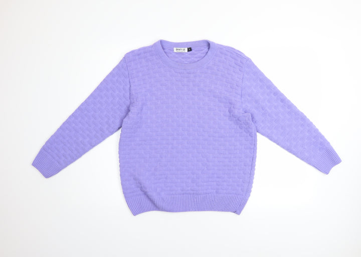 ENVY US Women's Purple Knit Pullover Jumper Size S