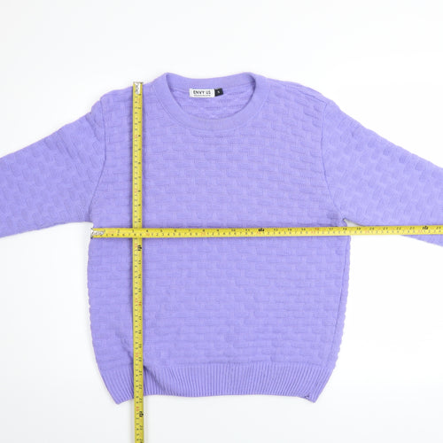 ENVY US Women's Purple Knit Pullover Jumper Size S