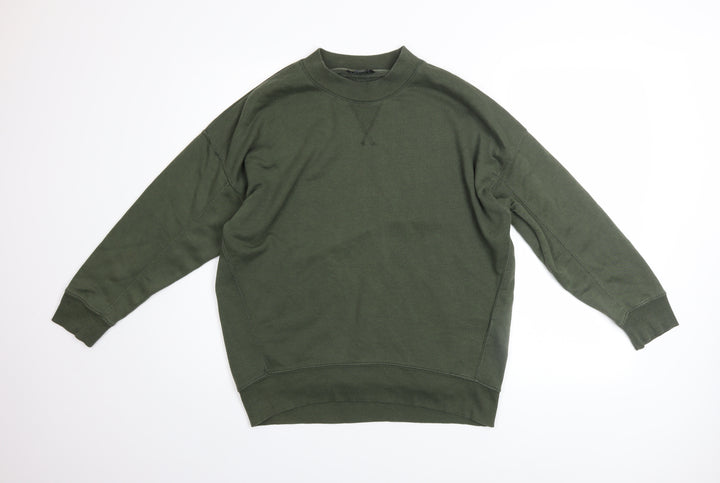 New Look Womens Green Pullover Sweatshirt UK 10 Cotton Blend Casual