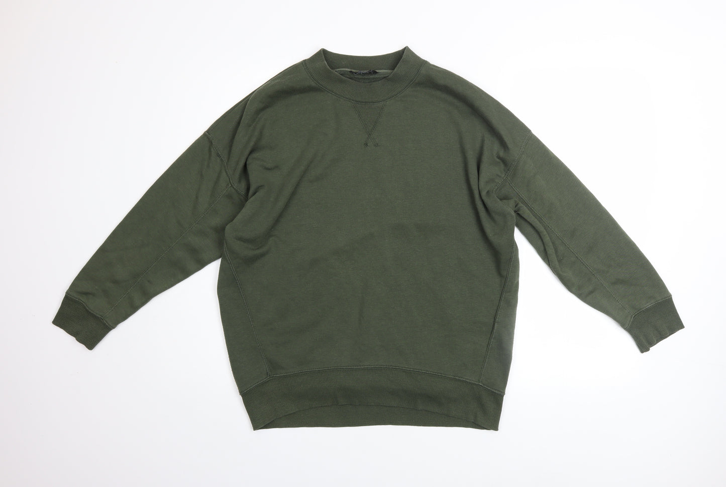 New Look Womens Green Pullover Sweatshirt UK 10 Cotton Blend Casual