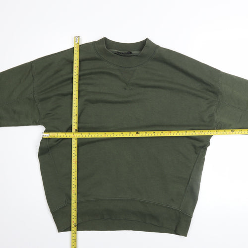 New Look Womens Green Pullover Sweatshirt UK 10 Cotton Blend Casual