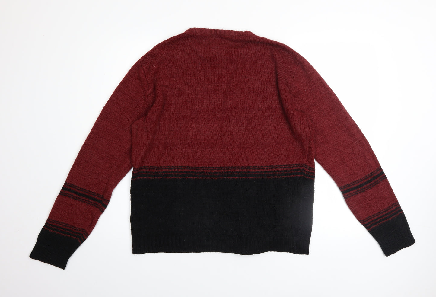 River Island Womens Red Black Striped Knit Jumper Size S
