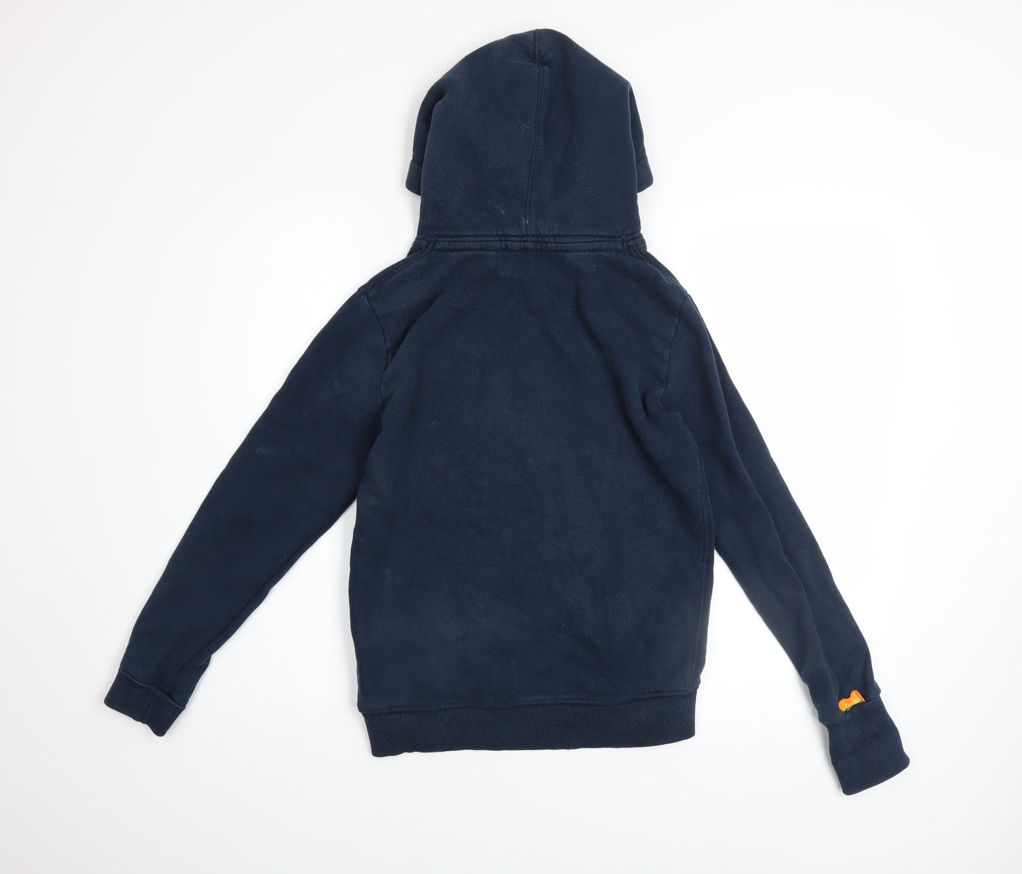 Superdry Women Navy Blue S Pullover Hoodie with Logo Print