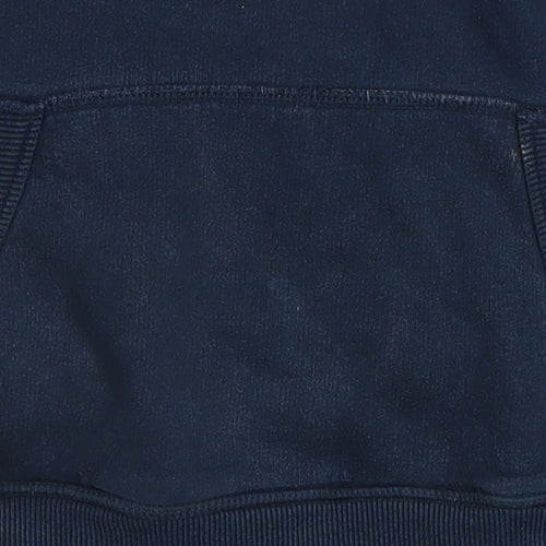 Superdry Women Navy Blue S Pullover Hoodie with Logo Print