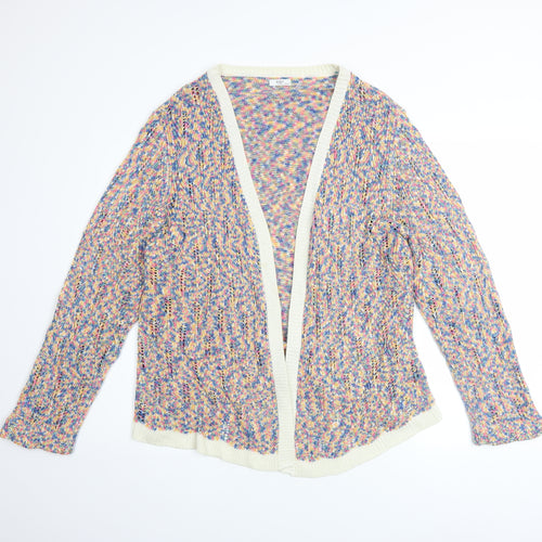 Cotton Traders Women’s Multicoloured Open Knit Cardigan Size 18