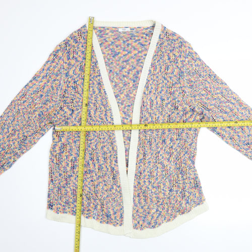 Cotton Traders Women’s Multicoloured Open Knit Cardigan Size 18
