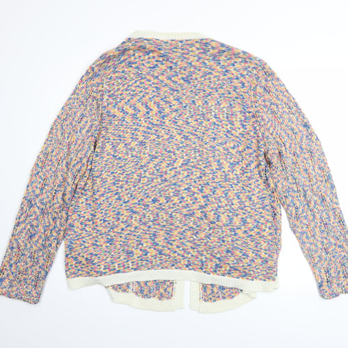 Cotton Traders Women’s Multicoloured Open Knit Cardigan Size 18