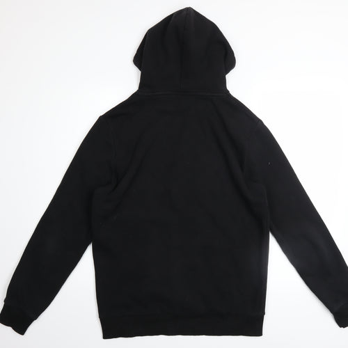 Closure London Men's Black Pullover Hoodie M Regular Fit Graphic Print
