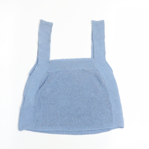 ZARA Women Blue Knit Camisole Tank Top Size S