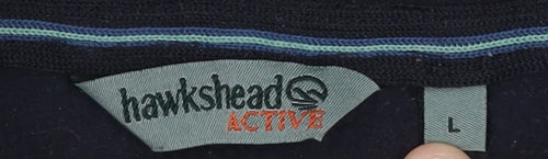 Hawkshead Active Mens Blue Fleece 1/4 Zip Pullover Sweatshirt L