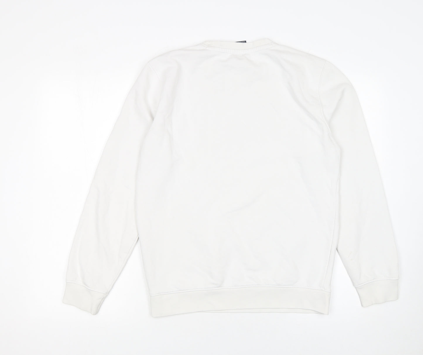 Champion Women's White Small Pullover Sweatshirt with Logo Detail