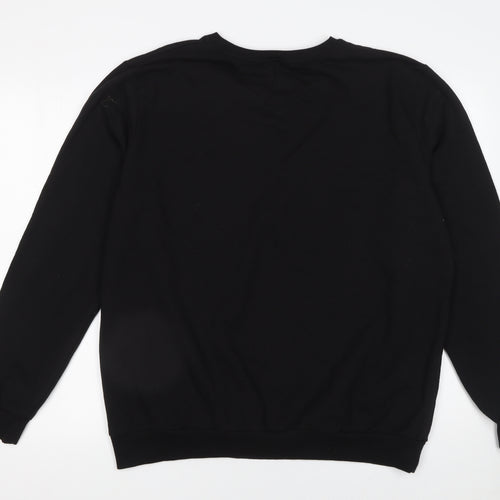 Dorothy Perkins Women Black Size 18 Christmas Sweatshirt Santa I Can Explain