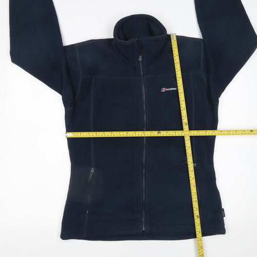 Berghaus Women Navy Blue Fleece Jacket Size 12 Full Zip Thermal Pro