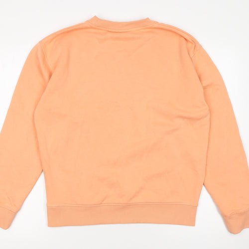 Juicy Couture Women’s Peach Sweatshirt Small Cotton Blend Sporty Crew Neck