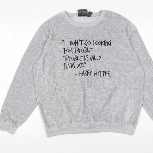 Harry Potter Women's Grey Pullover Sweatshirt Size 18 Quote Print