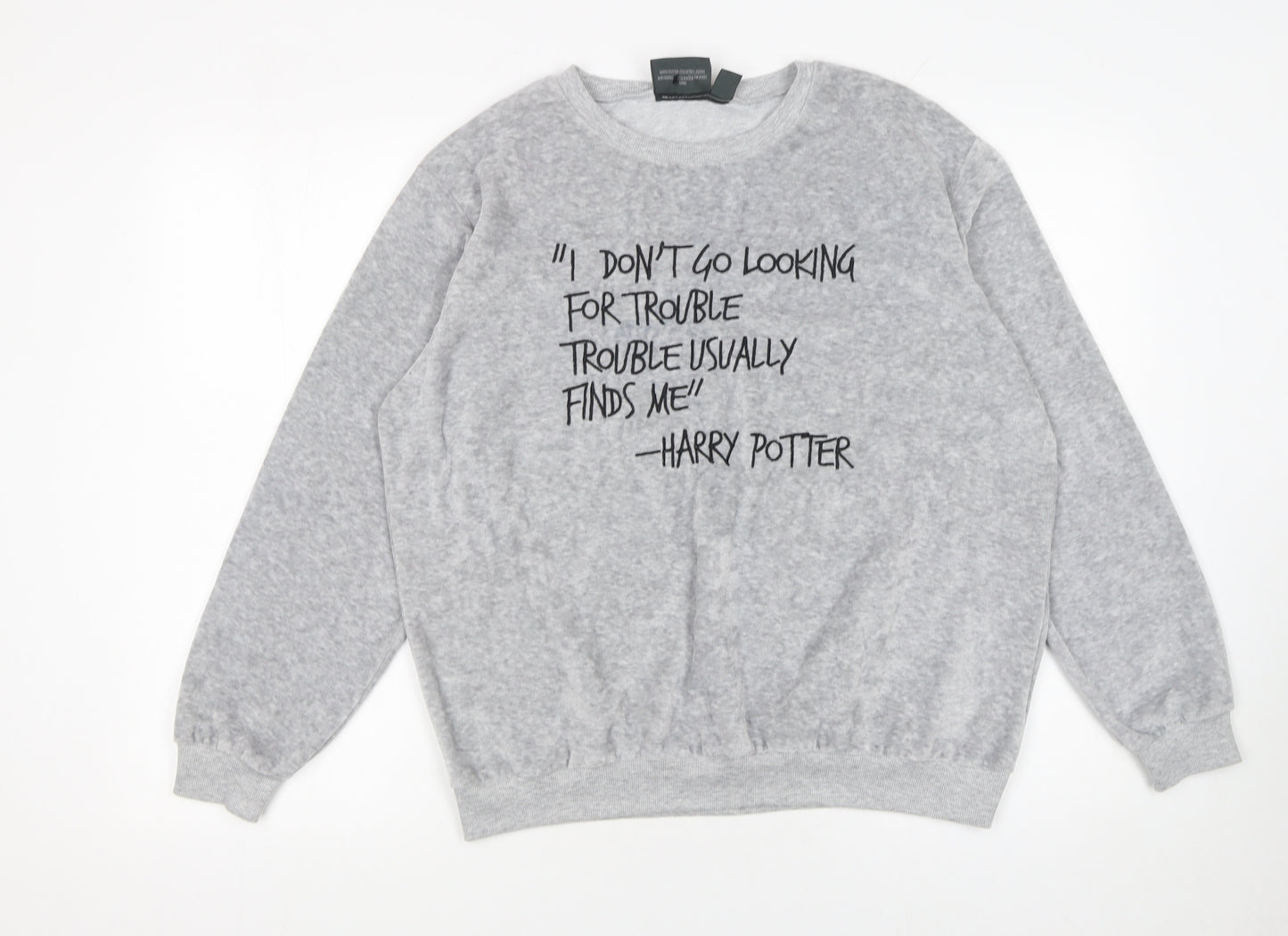 Harry Potter Women's Grey Pullover Sweatshirt Size 18 Quote Print