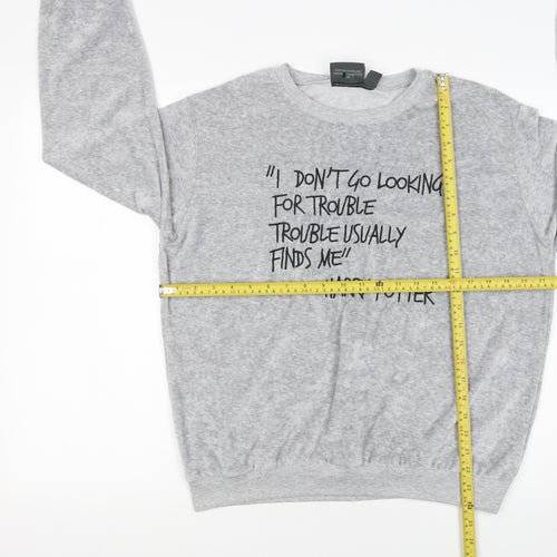 Harry Potter Women's Grey Pullover Sweatshirt Size 18 Quote Print