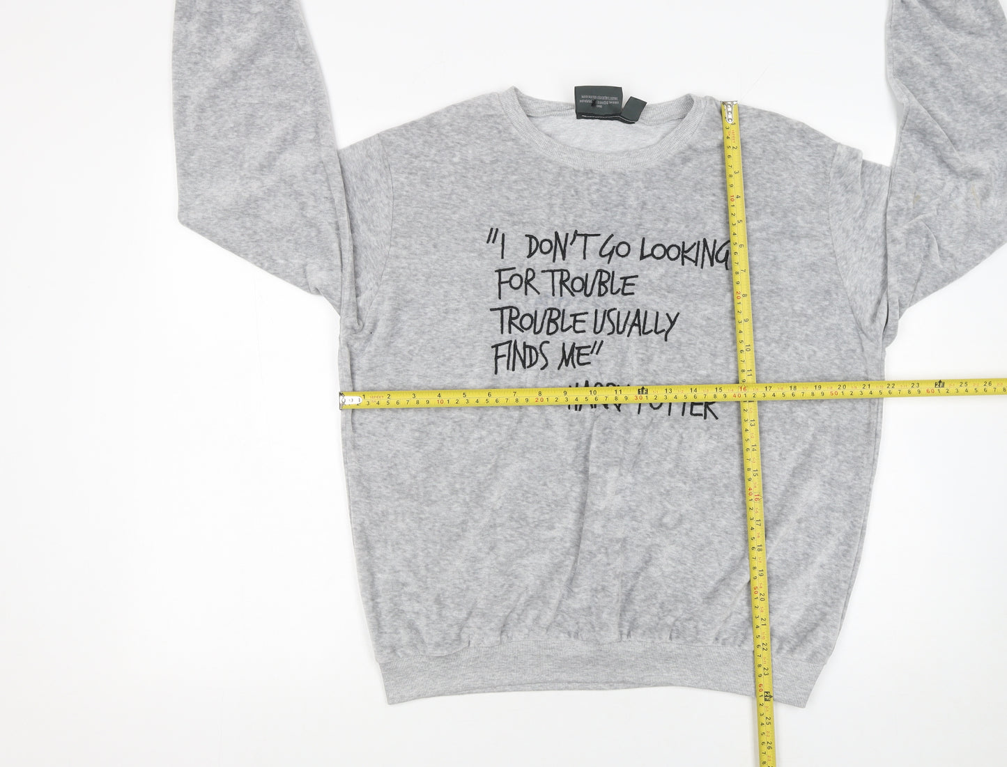 Harry Potter Women's Grey Pullover Sweatshirt Size 18 Quote Print