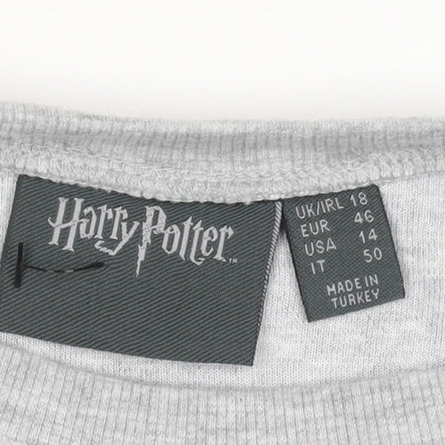 Harry Potter Women's Grey Pullover Sweatshirt Size 18 Quote Print