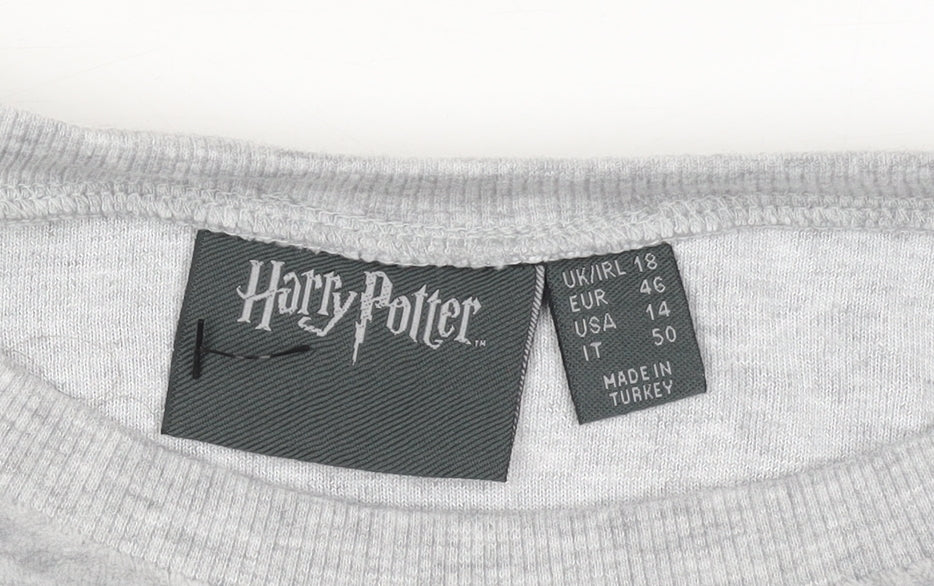 Harry Potter Women's Grey Pullover Sweatshirt Size 18 Quote Print