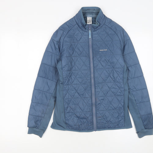 Quechua Girls Blue 12-13 Years Lightweight Quilted Activewear Jacket