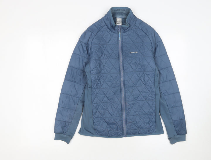 Quechua Girls Blue 12-13 Years Lightweight Quilted Activewear Jacket