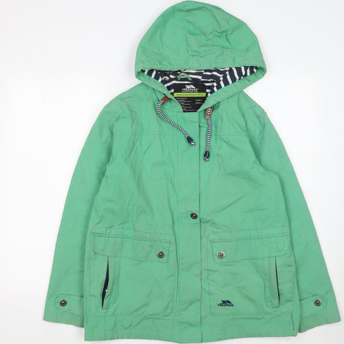 Trespass Women's Green Waterproof Hooded Parka Jacket Size 12