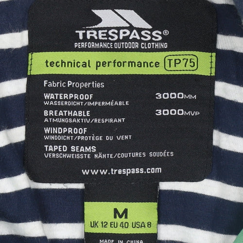 Trespass Women's Green Waterproof Hooded Parka Jacket Size 12