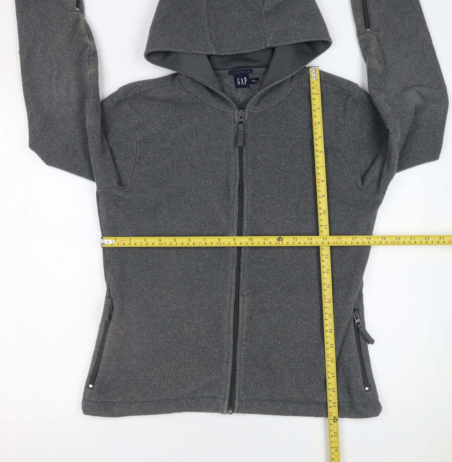 GAP Women’s Grey Full Zip Hooded Sweatshirt M Wool Blend Warm Jacket
