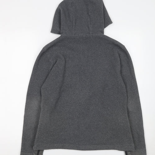 GAP Women’s Grey Full Zip Hooded Sweatshirt M Wool Blend Warm Jacket