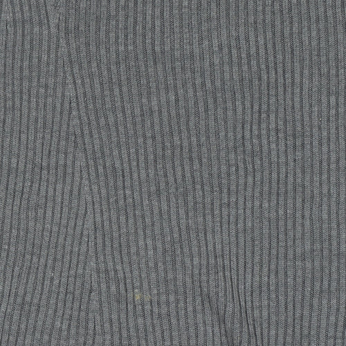 Uniqlo Women’s Grey Ribbed Roll Neck Flared Sleeve Jumper XS