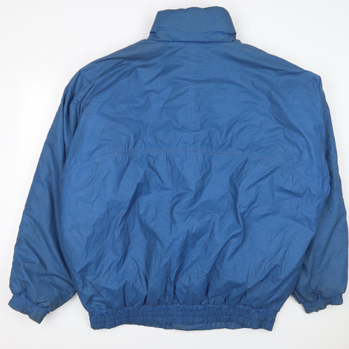 Luhta Men's Blue Puffer Jacket L Winter Outdoor Zip Coat