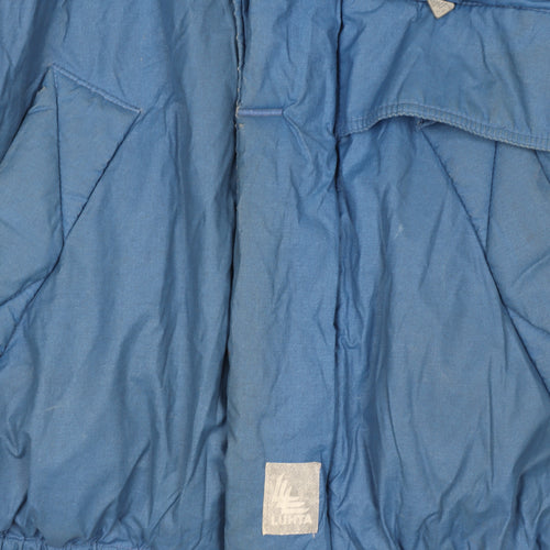 Luhta Men's Blue Puffer Jacket L Winter Outdoor Zip Coat