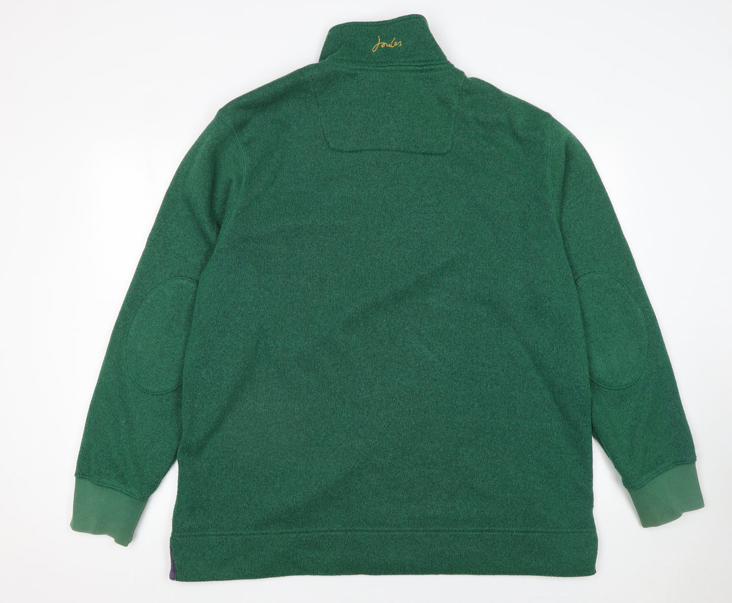 Joules Mens Green Henley Sweatshirt 2XL Button High Neck Knit